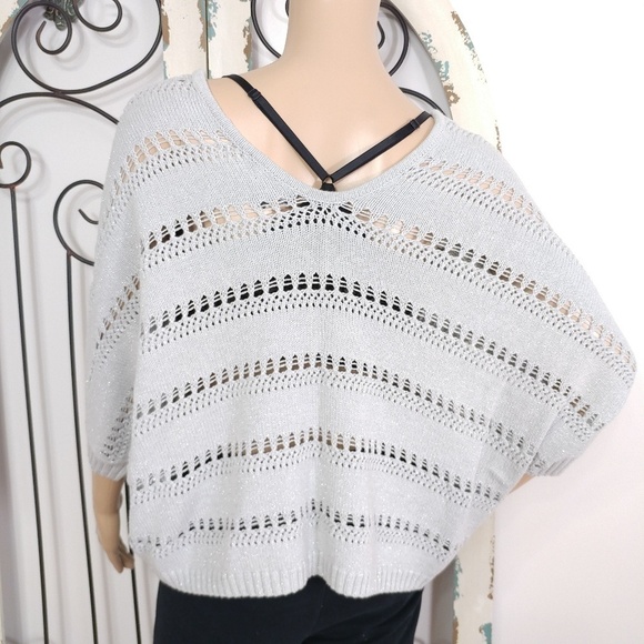 Express grey dolman sleeve sweater - Picture 2 of 8